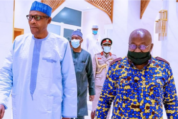BUHARI MEETS WITH GHANAIAN PRESIDENT AT ASO VILLA OVER PLIGHT OF NIGERIAN TRADERS